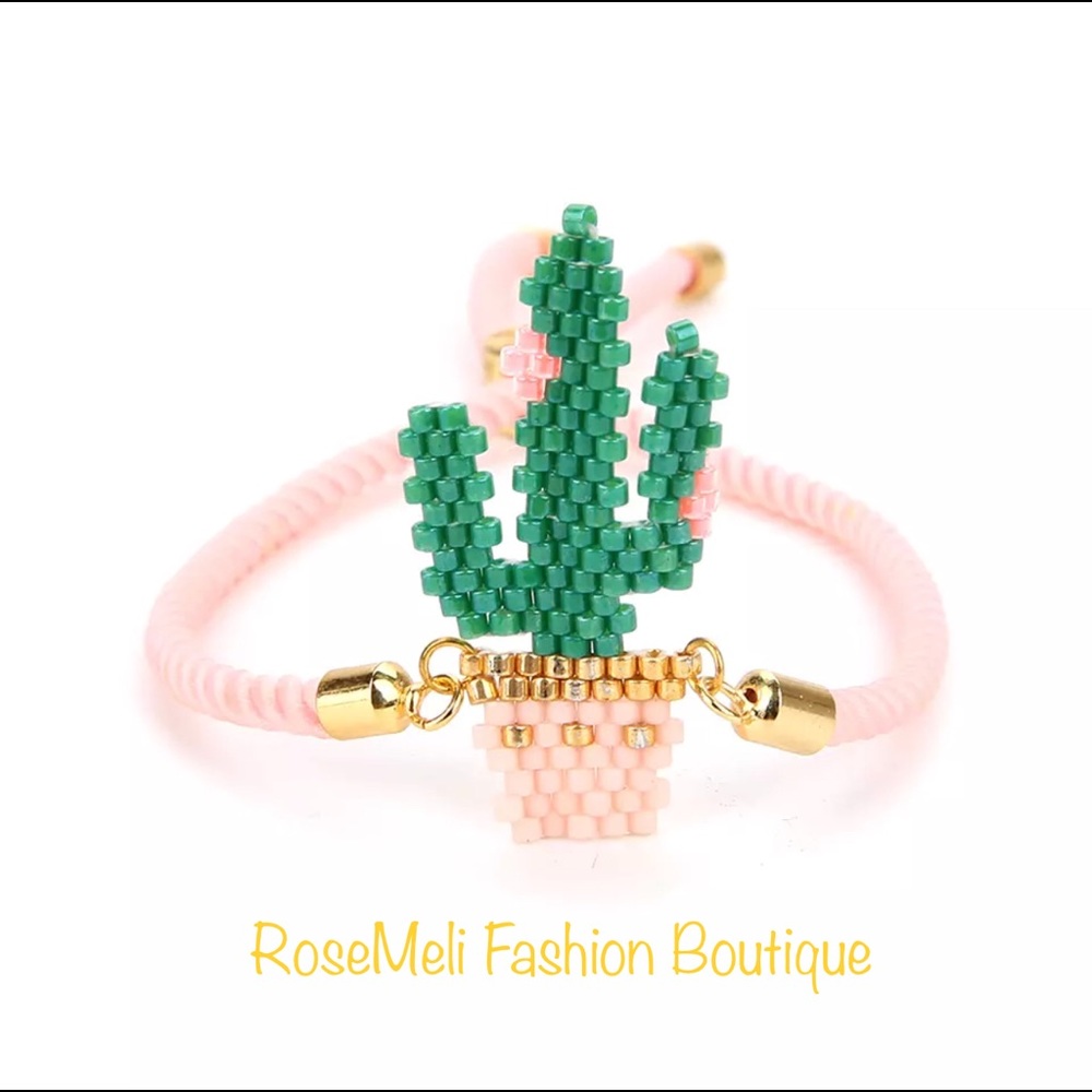 Handmade Boho Bracelet Cactus Design